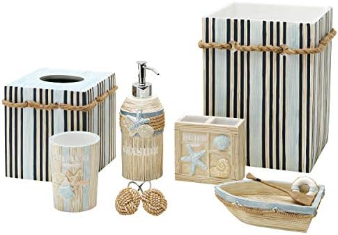 Zenna Home Seaside Serenity Tumbler with Shell Design TealIvory