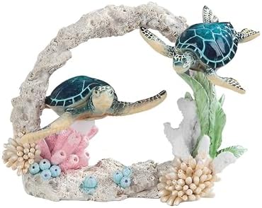 ICE ARMOR 9 W Blue Sea Turtle Couple Decor Figurine 1