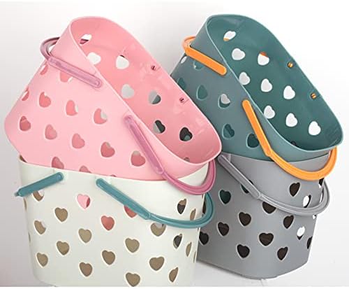 Anyoifax Portable Shower Caddy Tote with Handle - Pink