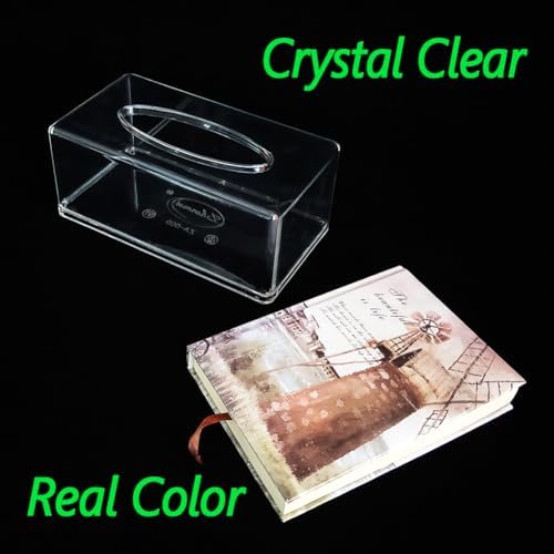 GRACECOTT Square Clear Acrylic Tissue Box