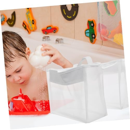 SOLUSTRE Tub Storage Bag with Hanging Straps and Clear Mesh Design