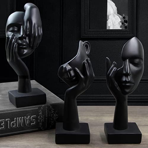 3 Pcs Thinker Statue Modern Resin Sculptures for Home Office Decor 1