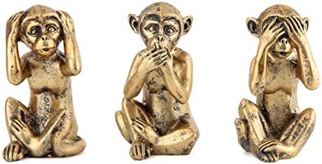 Leekung 3 Wise Monkeys Statue Home Decor