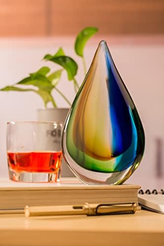 Yao Yuan Hand-Blown Glass Sculpture Blue Green