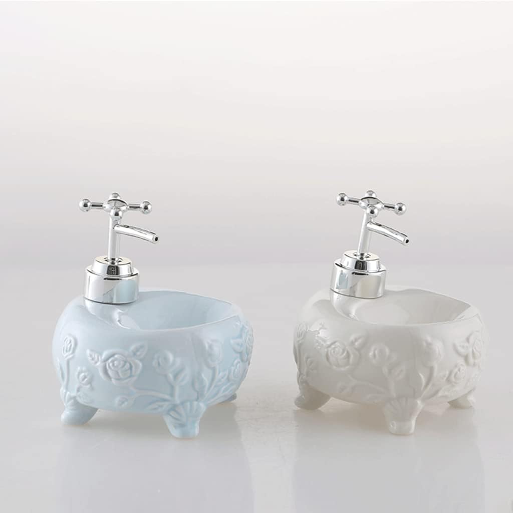 Farmhouse Ceramic Soap Dispenser 350Ml 118Oz Countertop Pump