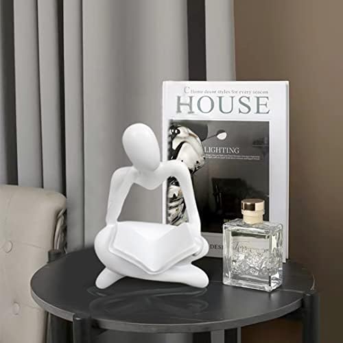 Modern White Thinker Statue Abstract Sculpture Home Decor