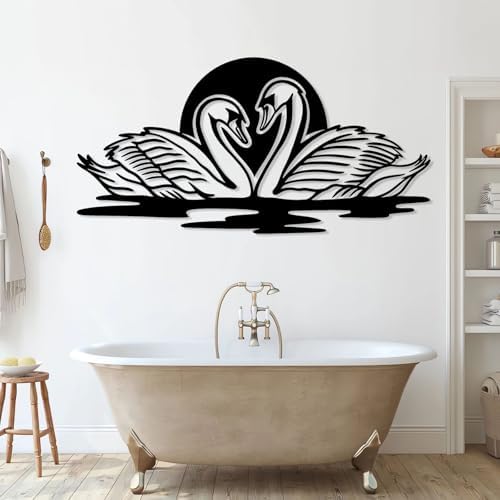 LARNT Romantic Couple Swans Wall Decor