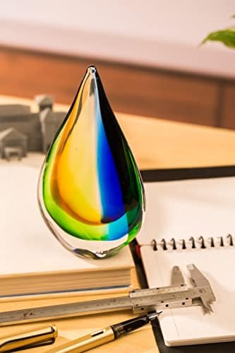 Yao Yuan Hand-Blown Glass Sculpture Blue Green