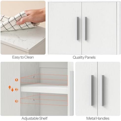 HOOBRO Wall Cabinet for Bathroom Medicine Cabinet White