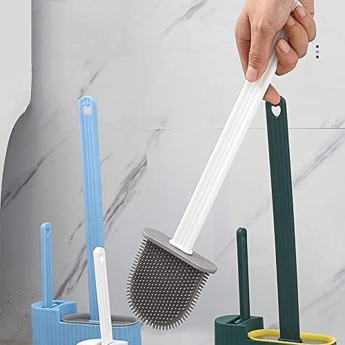 Sturdy Silicone Toilet Brush with Wall Mount