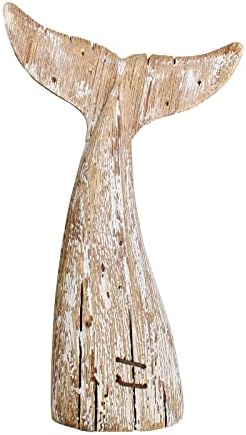 Aecipl Wooden Whale Tail Decor Statue 85 H
