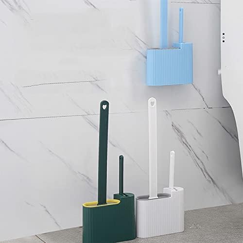 Sturdy Silicone Toilet Brush with Wall Mount