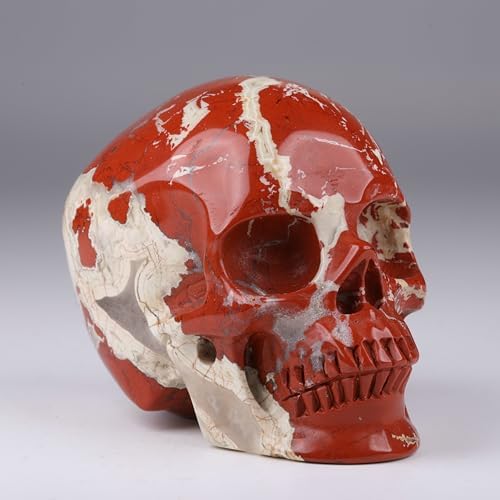 MRSKULL 20 Red Jasper Crystal Skull Statue