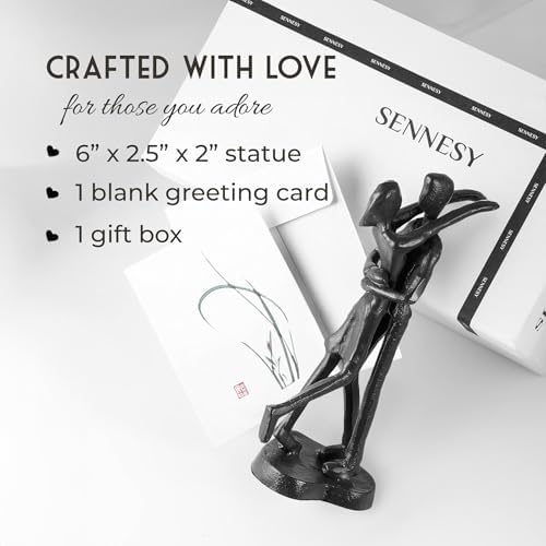 6th Anniversary Couple Iron Sculpture Romantic Gift for Her