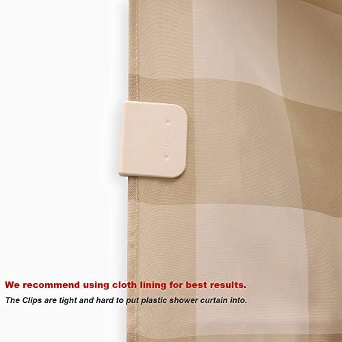 EONMIR 4 Pack Windproof Shower Curtain Clips - White