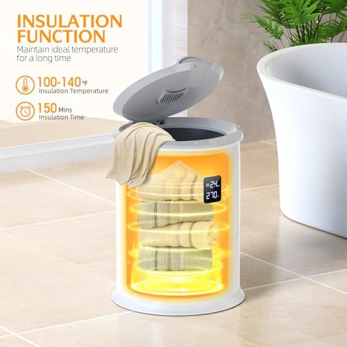 Luxury Hot Towel Warmer with LED Display and 24-Hour Delay