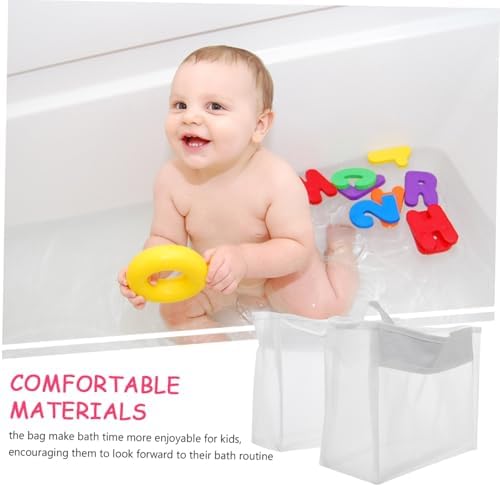 SOPOTUTU Portable Mesh Bath Toy Organizer with Quick Dry Design