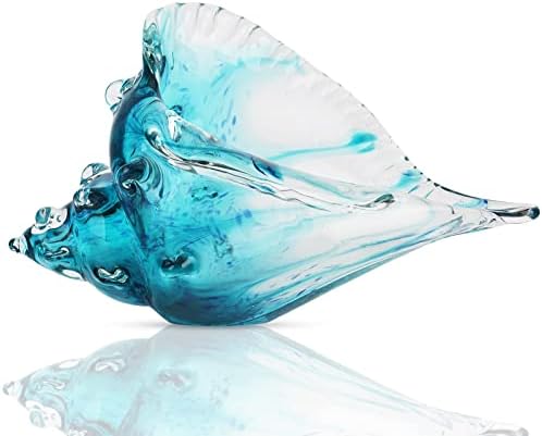 DOVDOV Blown Glass Conch Statues for Home Decor