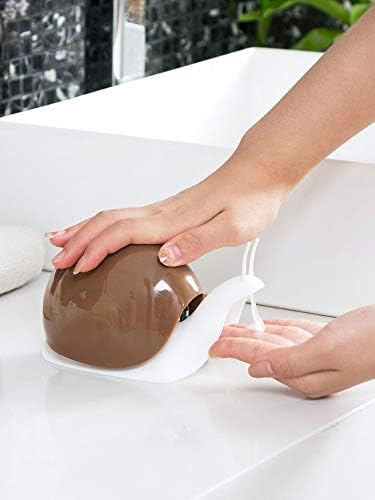 Cute Snail Soap Dispenser for Kitchen Bathroom Black