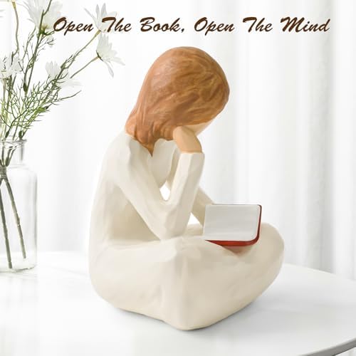 Cuayaes Reading Thinker Statue for Book Lovers 1