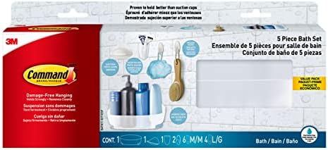 Command Bathroom Accessories 5-Piece Organizer Set
