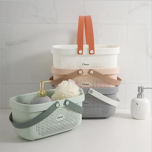 JiatuA Plastic Storage Basket with Handle Green