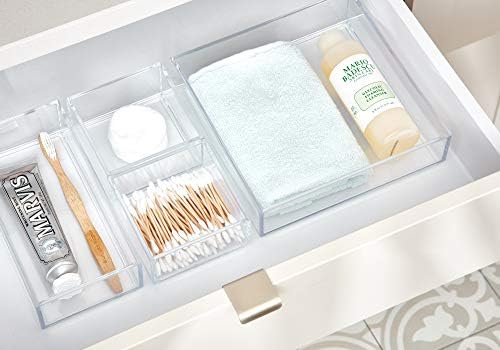 InterDesign Clarity Clear Vanity Tray Organizer 8x8x2