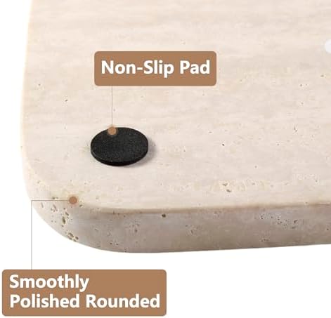 Karibiber Marble Vanity Tray for Bathroom Kitchen Organizer