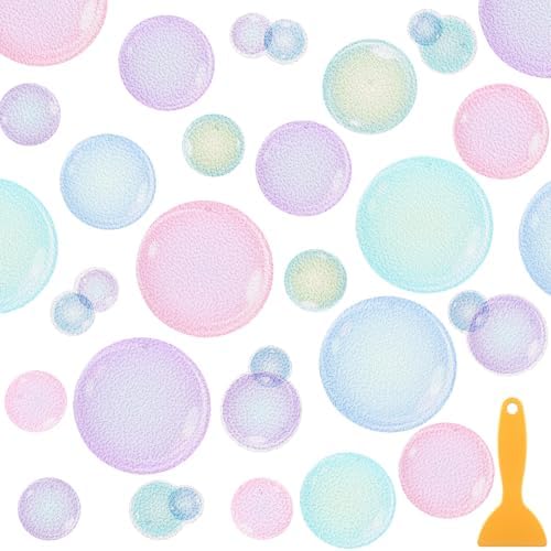 30 Pcs Bubble Non-Slip Bathtub Stickers 472 x 472 Inch