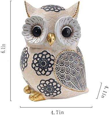 Oinas White Owl Statue - Home Decor Accent for Owl Lovers