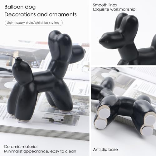 Notakia Balloon Dog Ceramic Statue Home Decor