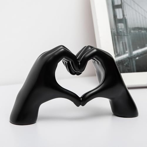 FANTESTICRYAN Heart Hands Love Sculpture Small Black