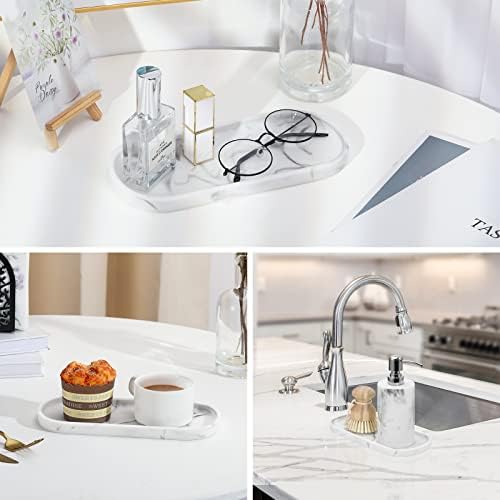 Luxspire Marble Bathroom Vanity Tray 10in