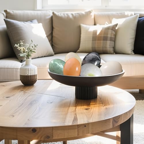 SUTEBUY Natural Stone Decorative Balls 2inch 3PCS Set
