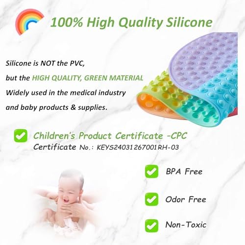 Joiyota Baby Toddler Bath Mat with Push Pop Bubbles