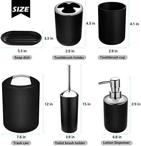 Papillon 6-Piece Stylish Bathroom Accessory Set