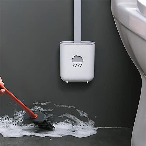 Toilet Brush Holder Set with Soft Bristles and TPR Material