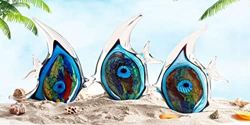 EUSTUMA Hand Blown Glass Tropical Fish Figurine Ornament 1