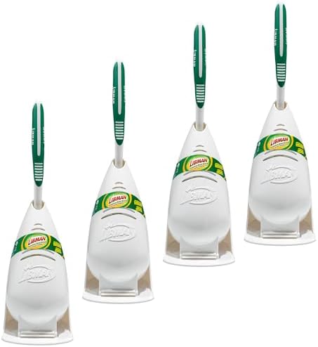 Libman 01022 Premium Angled Toilet Bowl Brush Caddy 4Carton