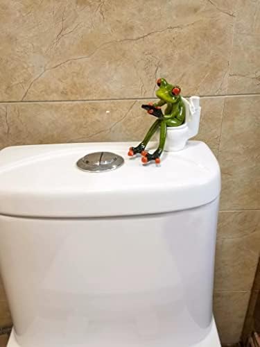 VVGIFTS Cute Green Resin Frog Statue Decoration