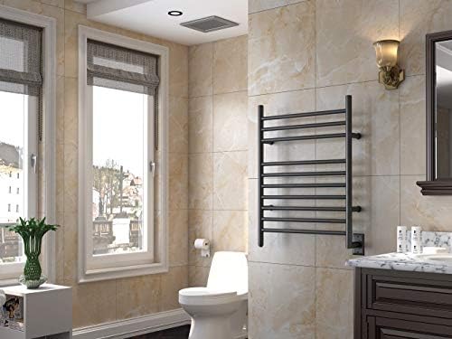HEATGENE Matte Black Wall-Mounted Towel Warmer