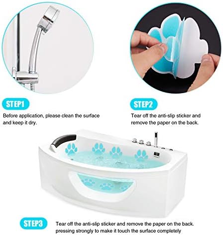 Non-Slip Bathtub Stickers 20PCS Safety Decals with Premium Scraper