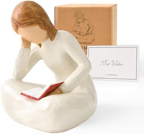 Cuayaes Reading Thinker Statue for Book Lovers 1