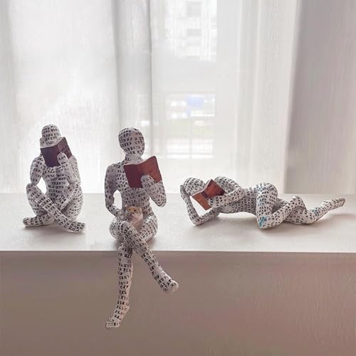 Abstract Thinker Bookshelf Decor Statue by Inheming