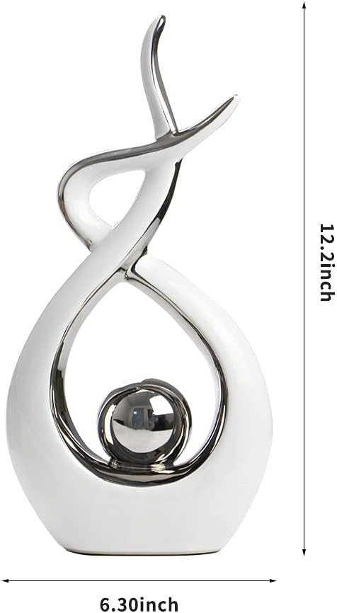 Norrclp Modern Abstract Art Ceramic Statue Decor Centerpiece