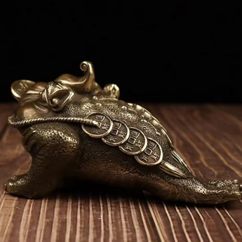 Julrybox Brass Toad Feng Shui Wealth Ornament