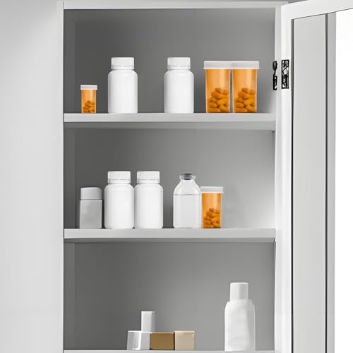 4 PCS White Medicine Cabinet Shelves Replacement 1