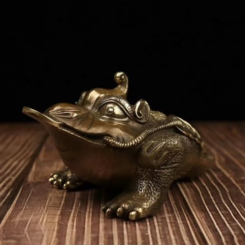 Julrybox Brass Toad Feng Shui Wealth Ornament