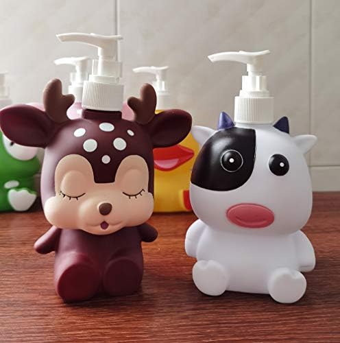 Hyever Pink Deer Hand Soap Dispenser Cute Cartoon Design