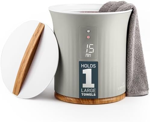 Live Fine Towel Warmer with LED Timer and Auto Shut-Off